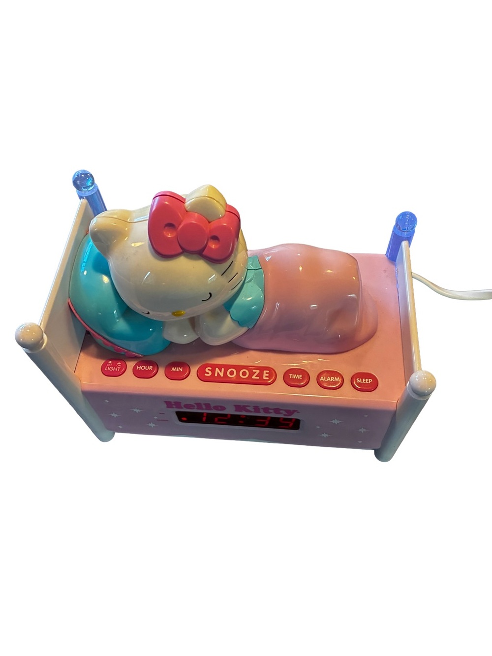 Sanrio Hello Kitty Sleeping Bed Alarm Clock Radio KT2052 Tested - Picture 2 of 6